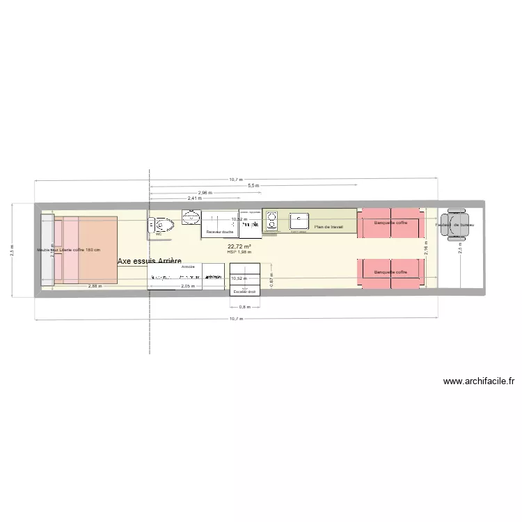 BUS Plan. Plan de 1  et 23 m²