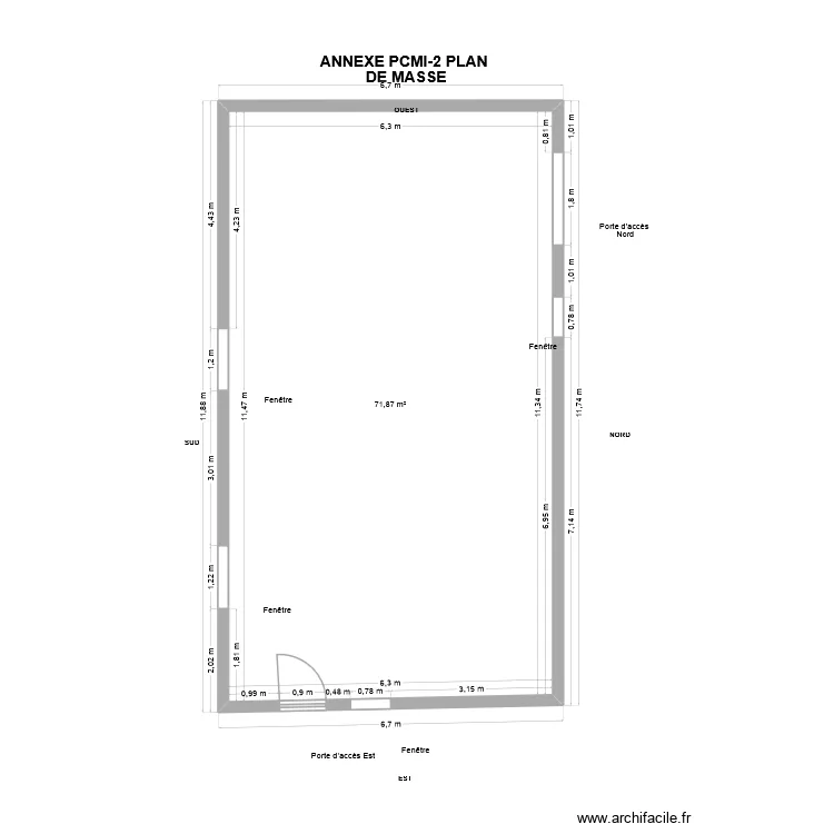 plandemasse. Plan de 1 et 72 m² plandemasse. Plan de 1 et 72 m²