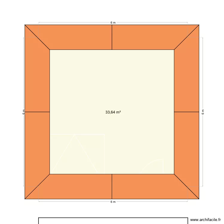 Garage. Plan de 1 pièce et 34 m² Garage. Plan de 1 pièce et 34 m²