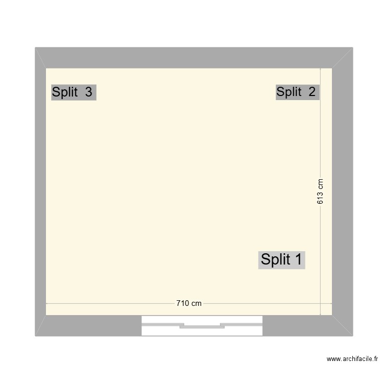 Gite 2 - Atelier R0 BE. Plan de 1 pièce et 44 m2
