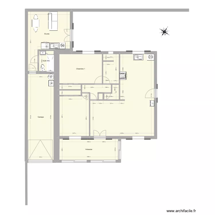 Maison Garage 3bis. Plan de Maison Garage 3bis. Plan de