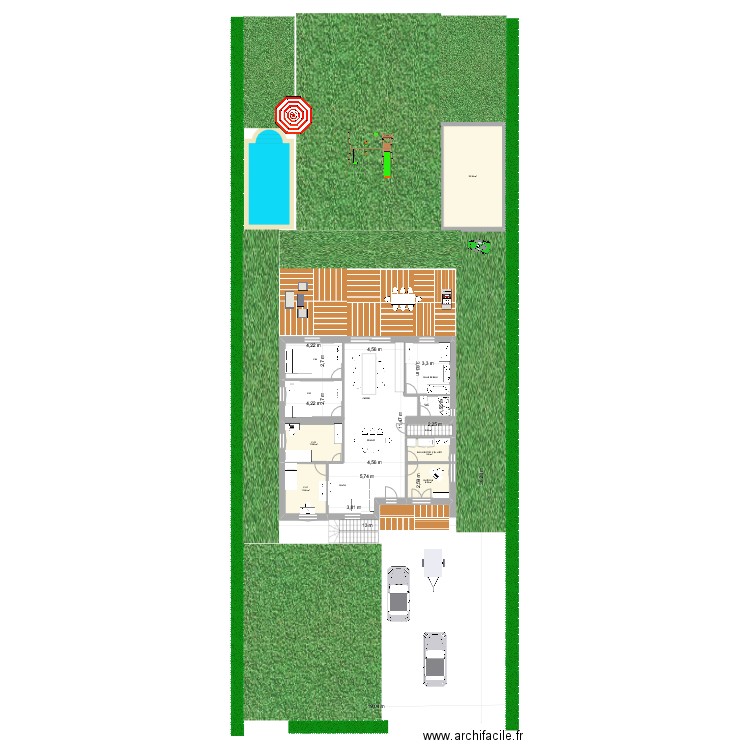 deborah ext 3. Plan de 6 pièces et 74 m2