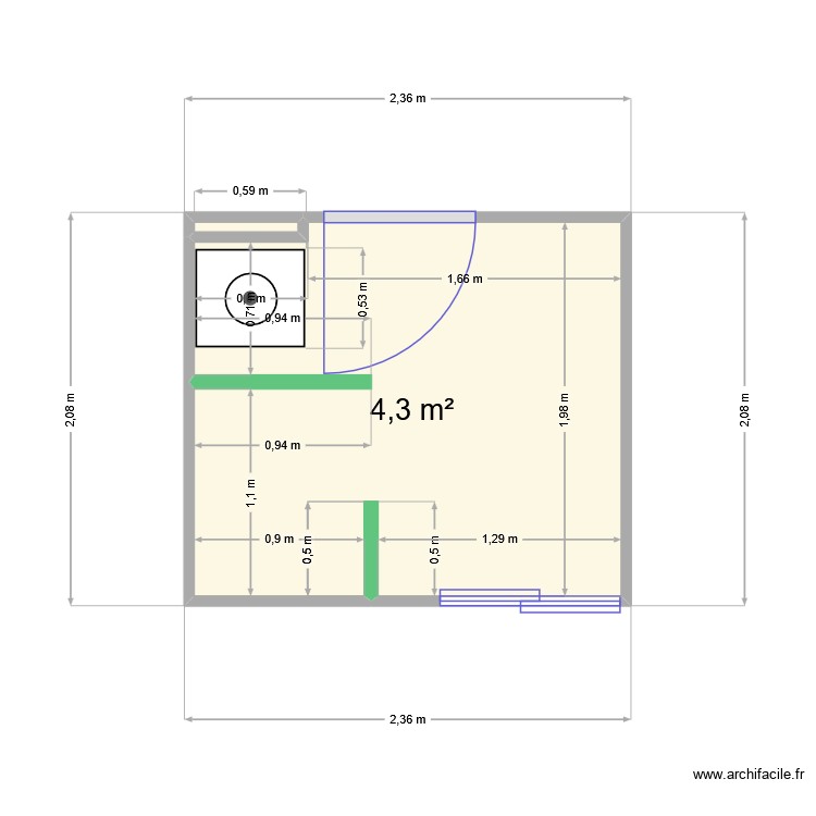 sdb doumer koubi. Plan de 0 pièce et 0 m2