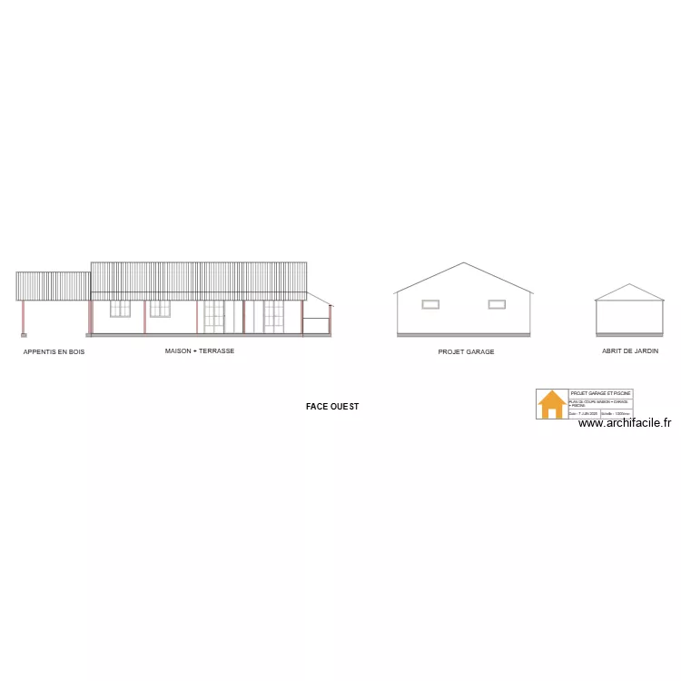 PLAN DE COUPE COTE OUEST.. Plan de PLAN DE COUPE COTE OUEST.. Plan de