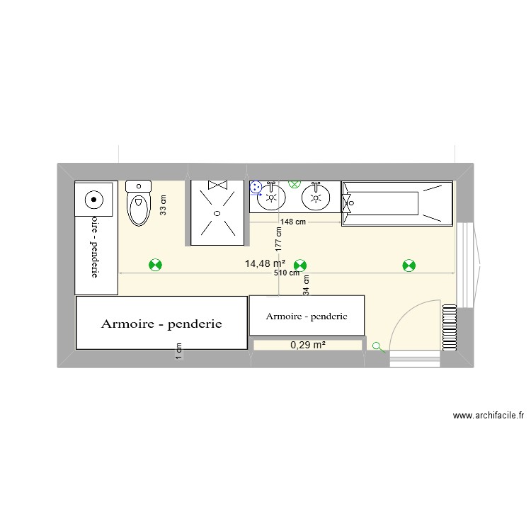 sdb paradis V9. Plan de 0 pièce et 0 m2