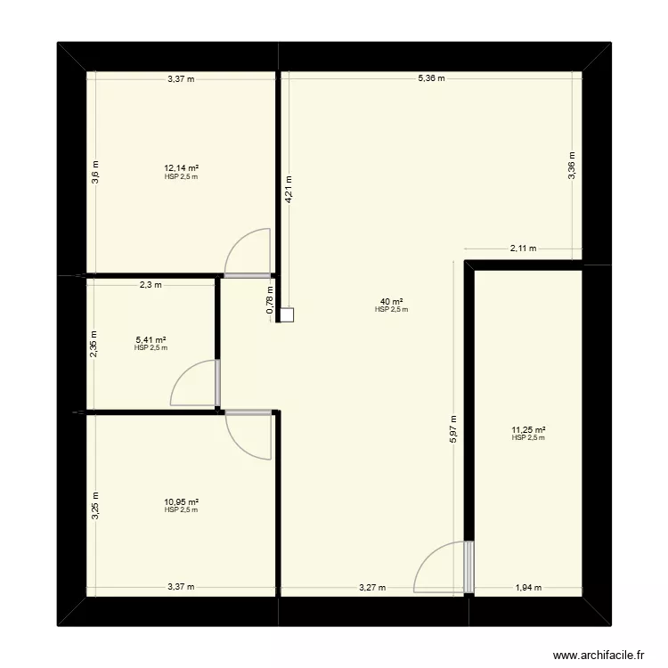 RDC grange superficie. Plan de 5 et 80 m² RDC grange superficie. Plan de 5 et 80 m²