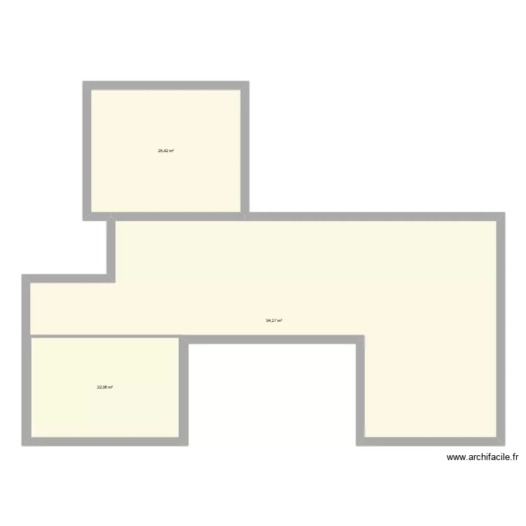 swem. Plan de 3  et 170 m²