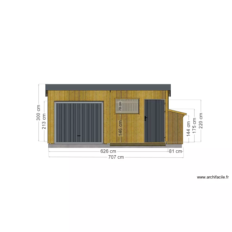 Façade avant. Plan de Façade avant. Plan de