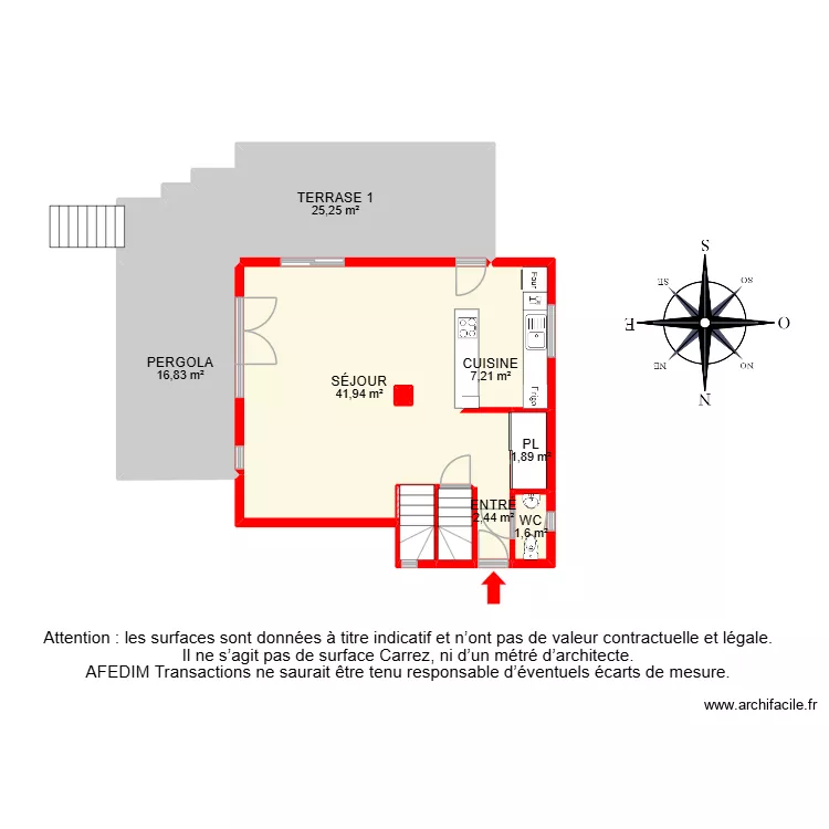 BI 33826. Plan de 29  et 289 m²