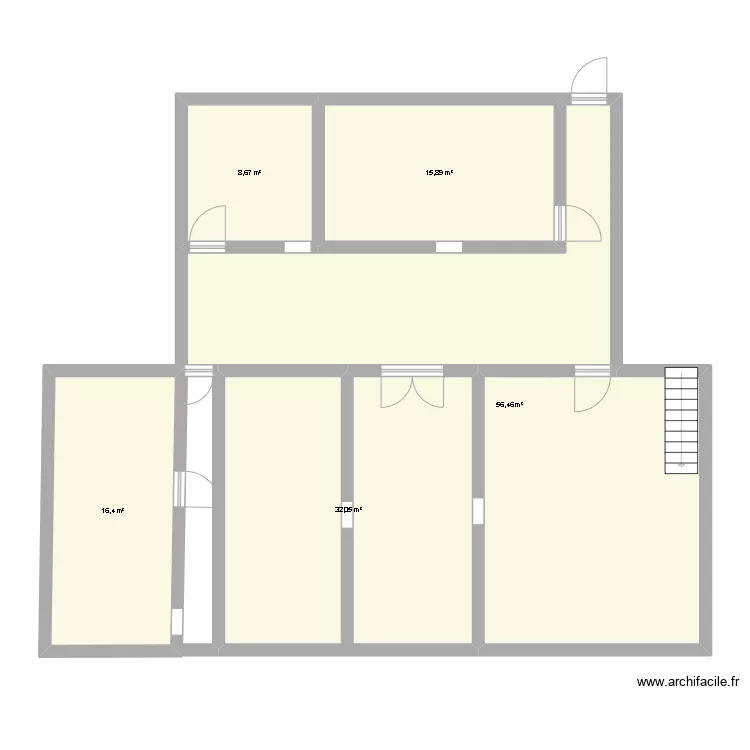 plan4. Plan de 5  et 129 m²