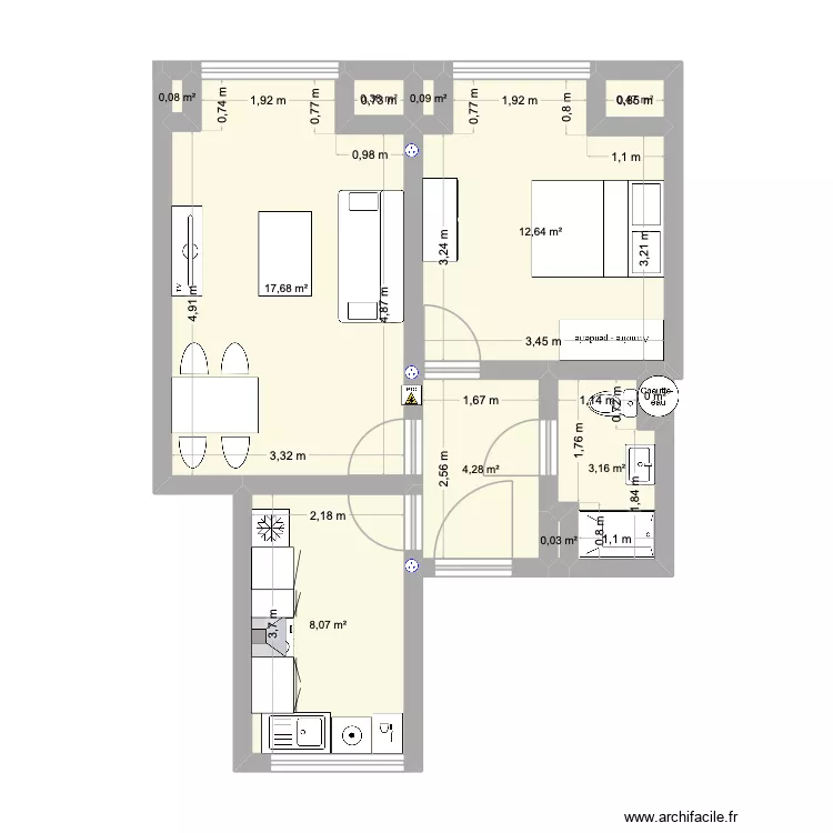 Appart Jeanne. Plan de 