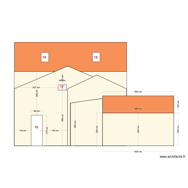 Fa&ccedil;ade NORD Schuman. Plan de 