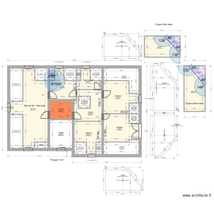 Martin Serge - Jacquie 11-03-2025 TM. Plan de 82 pièces et 759 m2