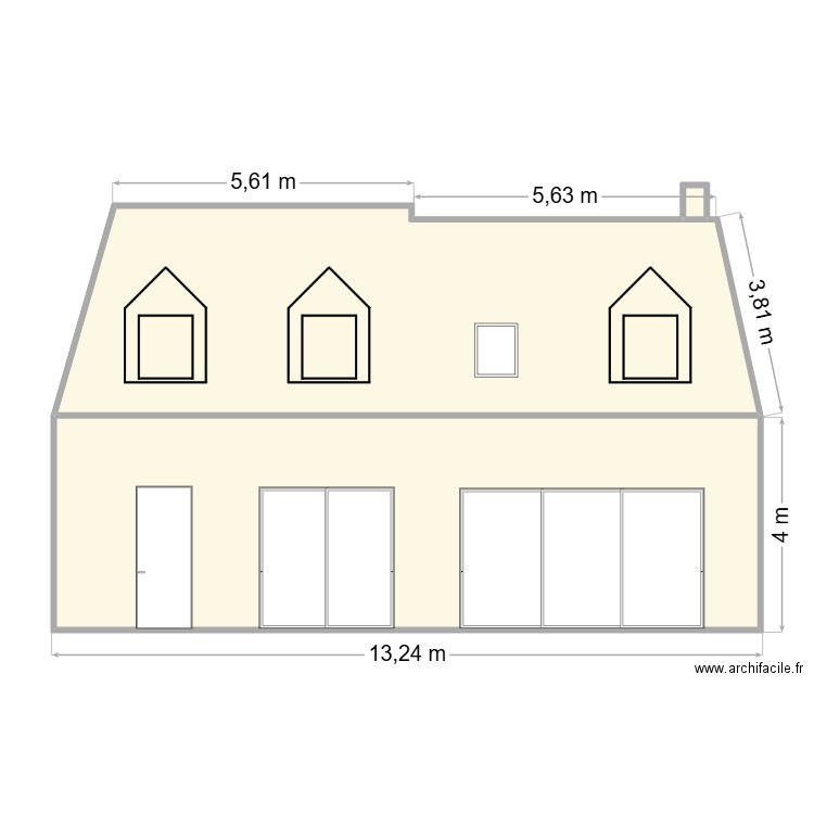 Piton Eric ite. Plan de 3 pièces et 96 m2