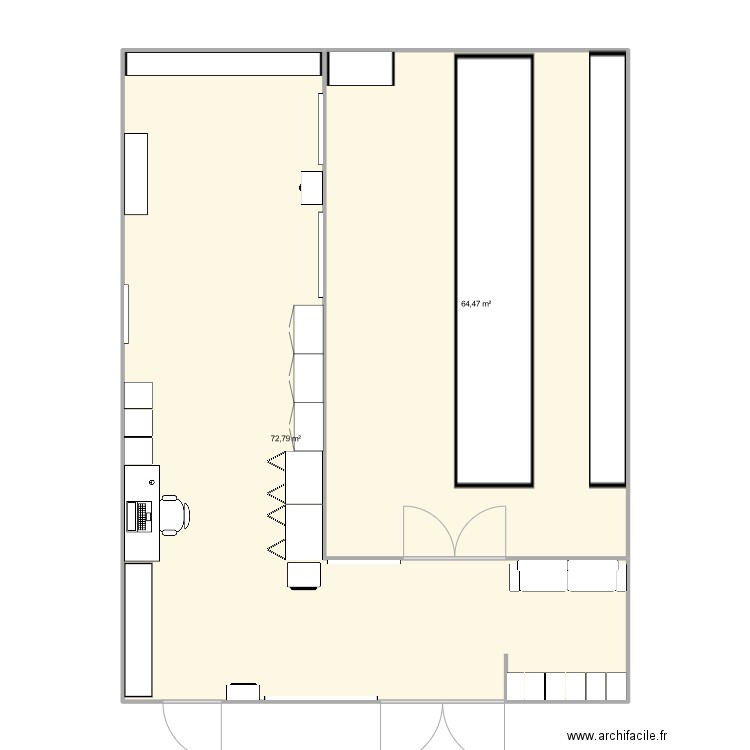 Works. Plan de 0 pièce et 0 m2