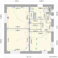 plan maison 3 bornes electricit&eacute;