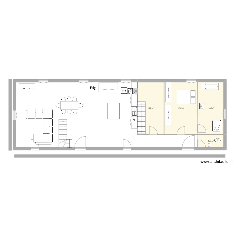 niveau 1. Plan de 0 pièce et 0 m2