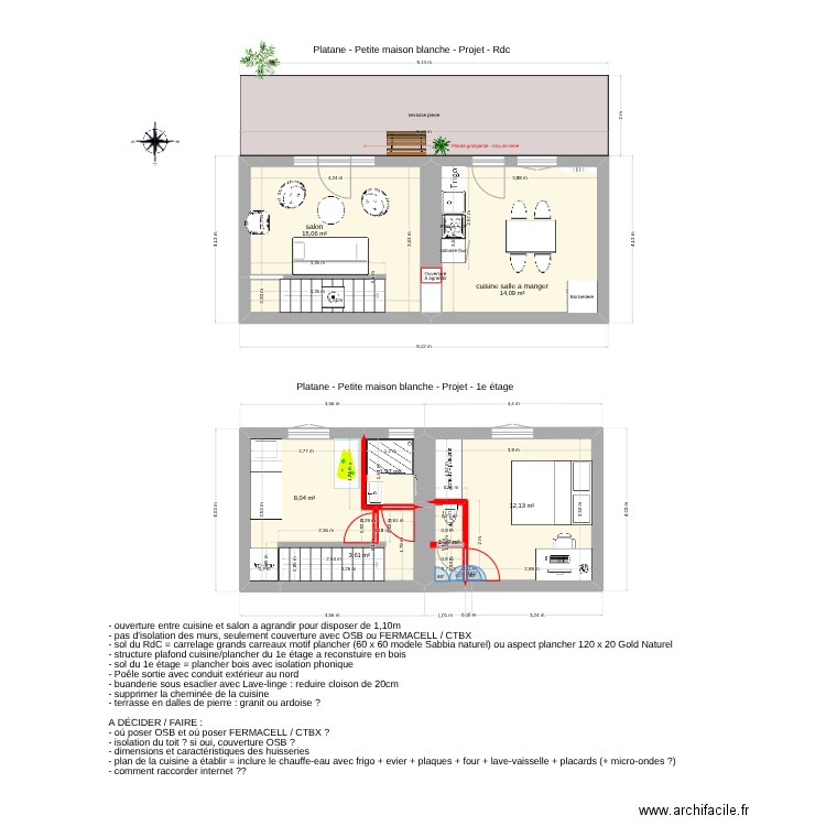 Platane Maison blanche projet v2025 v2. Plan de 7 pièces et 56 m2