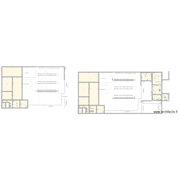 Plan des racks 1. Plan de 17 pièces et 716 m2