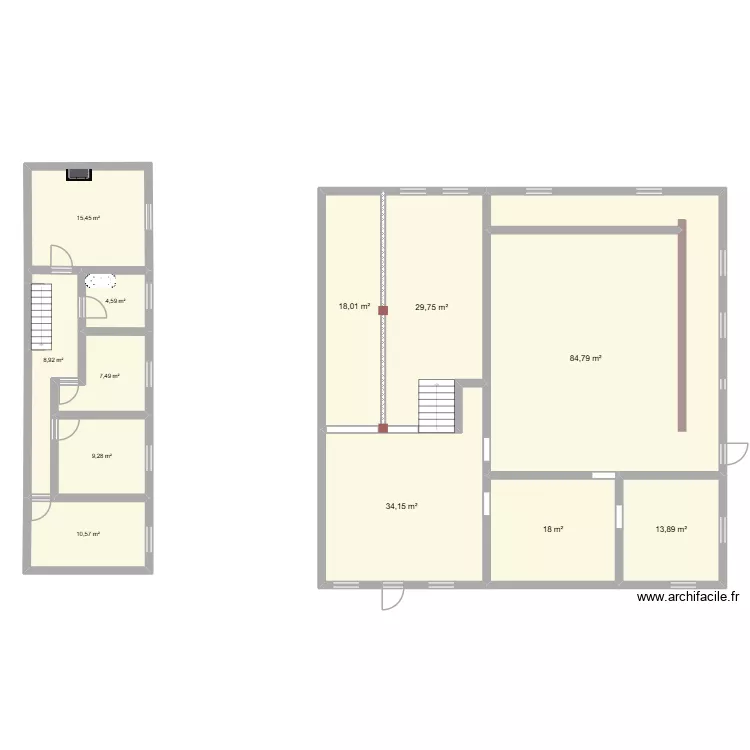 PLAN 2 RDC MAISON ET R+1 APPART. Plan de PLAN 2 RDC MAISON ET R+1 APPART. Plan de