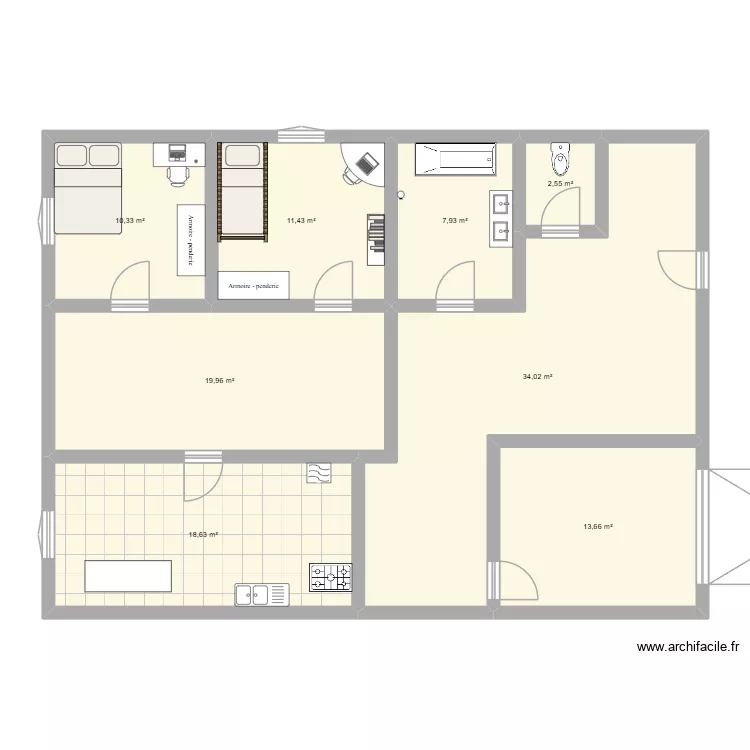 samba house. Plan de 7 Pièces et 119 m² samba house. Plan de 7 Pièces et 119 m²