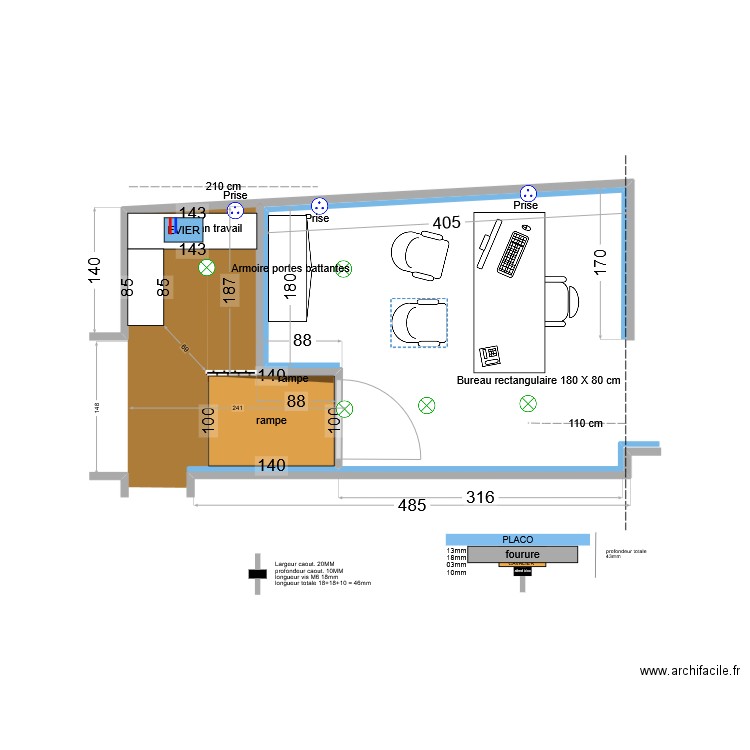 cabine. Plan de 0 pièce et 0 m2