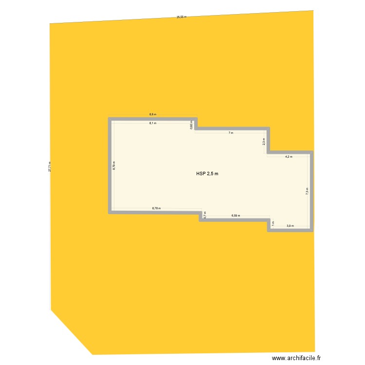 PlanDeMasse. Plan de 1 pièce et 161 m2
