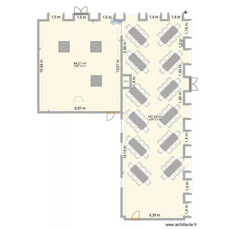 montgonthier. Plan de 3 Pièces et 253 m²