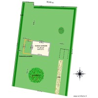 plan de masse avec extension projetée