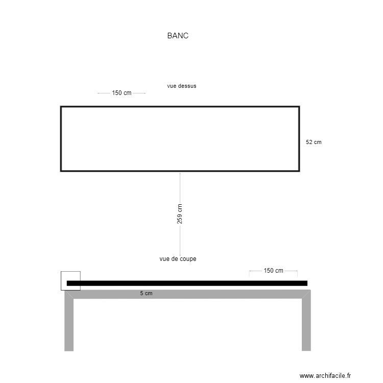 BANC. Plan de 0 pièce et 0 m2