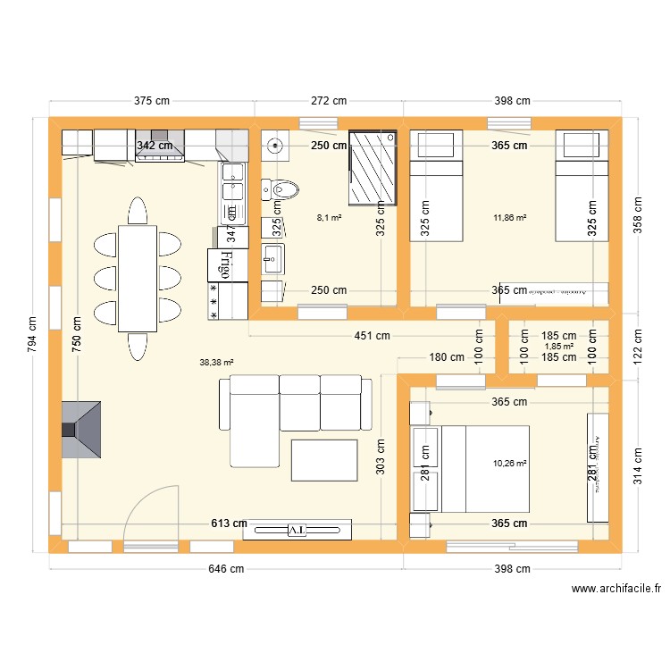 maison 3. Plan de 0 pièce et 0 m2