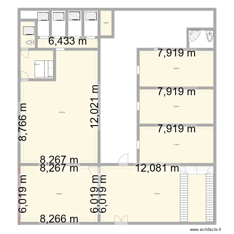 maison section01E. Plan de 10 pièces et 326 m2