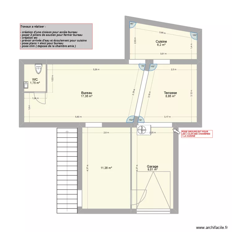 MAISON MAZAN. Plan de 17 et 191 m² MAISON MAZAN. Plan de 17 et 191 m²