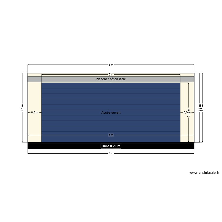 Vue de la façade de l'abri voiture. Plan de 0 pièce et 0 m2