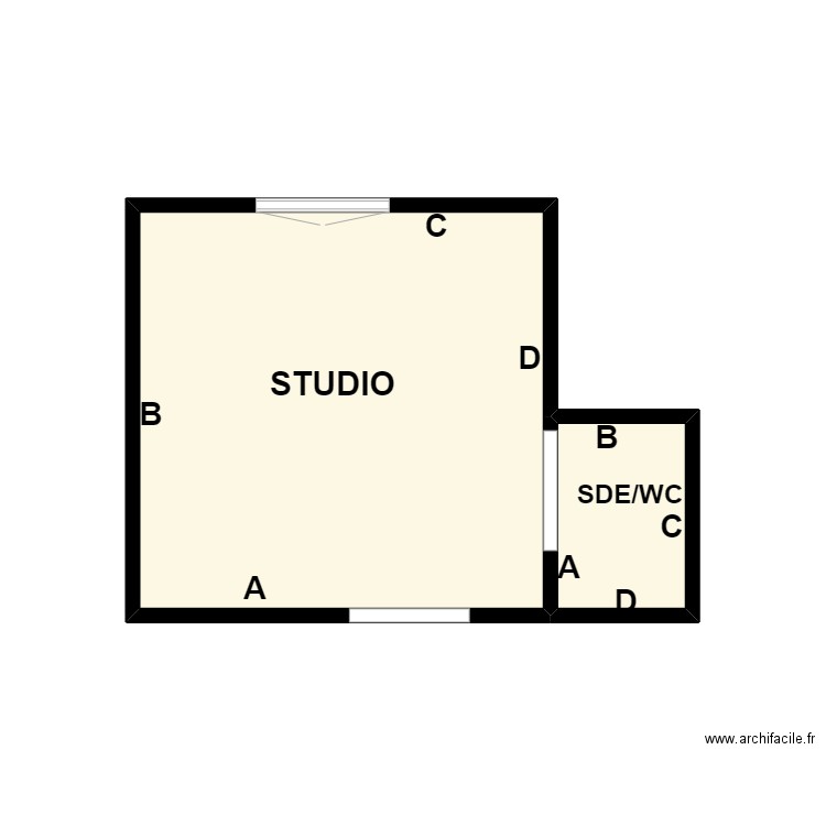 irilus. Plan de 2 pièces et 10 m2