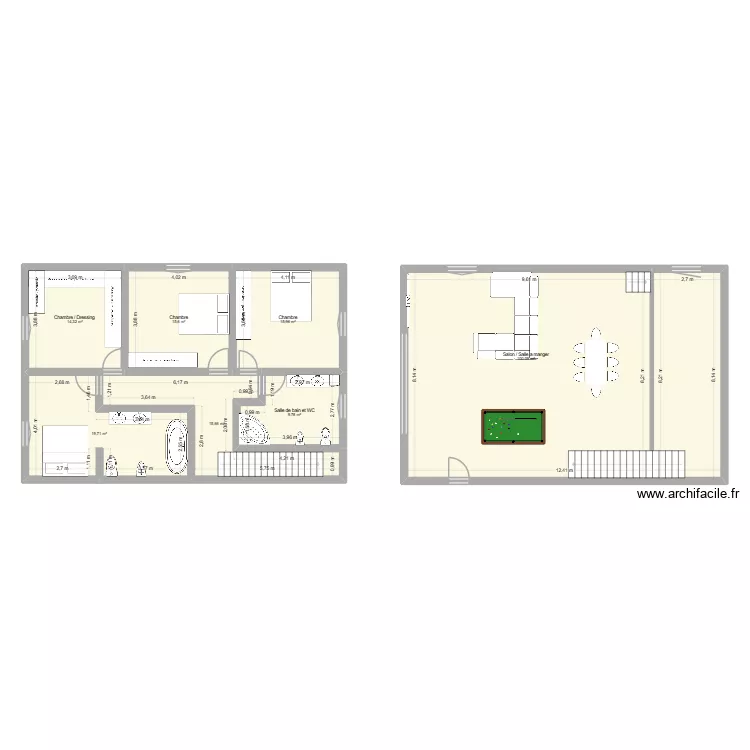 Plan Alex 2. Plan de 7  et 191 m²