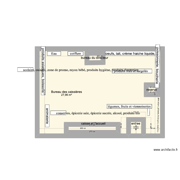 magasin match . Plan de 0 pièce et 0 m2