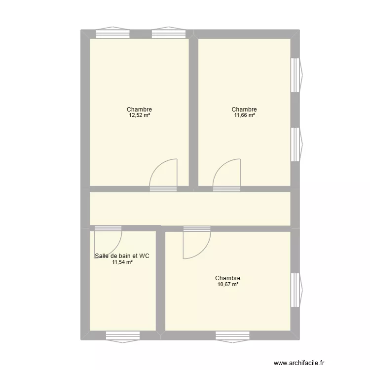 rdc maison. Plan de 4 et 46 m² rdc maison. Plan de 4 et 46 m²
