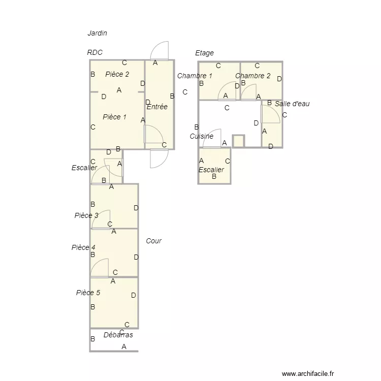 Croquis Succession LAURENT plomb. Plan de 