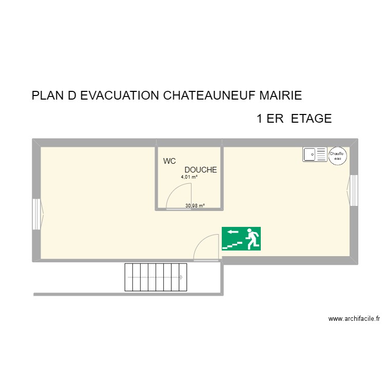87 CHATEAUNEUF-LA-FORET (Mairie) 1er étage. Plan de 0 pièce et 0 m2