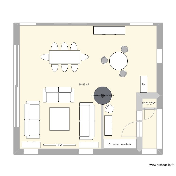 La Cagouille 2 Espace central. Plan de 0 pièce et 0 m2