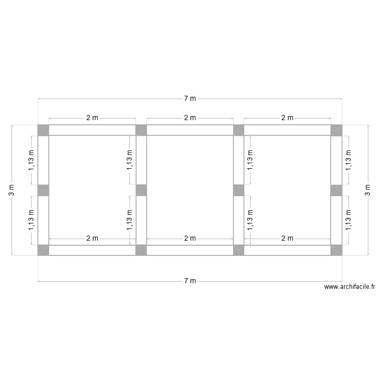PLAN MODULE HABITABLE. Plan de 2 pièces et 15 m2
