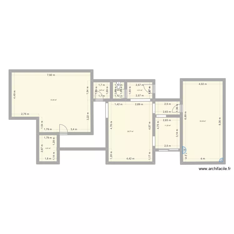 le 1. Plan de 0 pièce et 0 m2