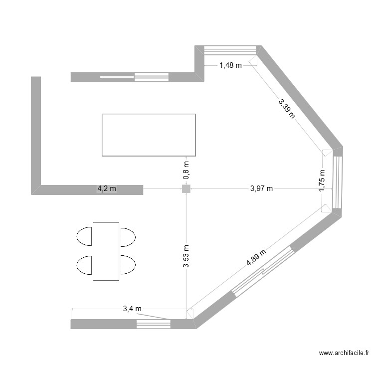 salon. Plan de 0 pièce et 0 m2