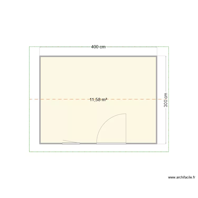 Cabane de jardin. Plan de 