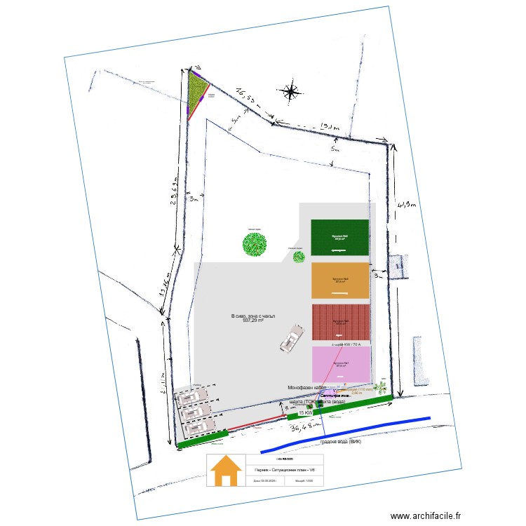 Перник - Ситуационен план - V6. Plan de 0 pièce et 0 m2