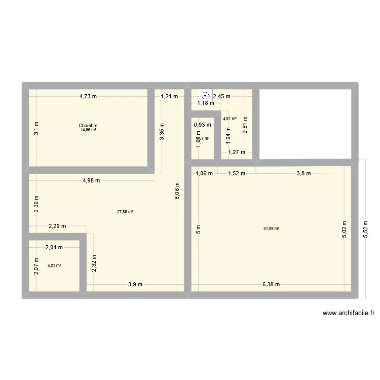 plan maison. Plan de 6 pièces et 85 m²