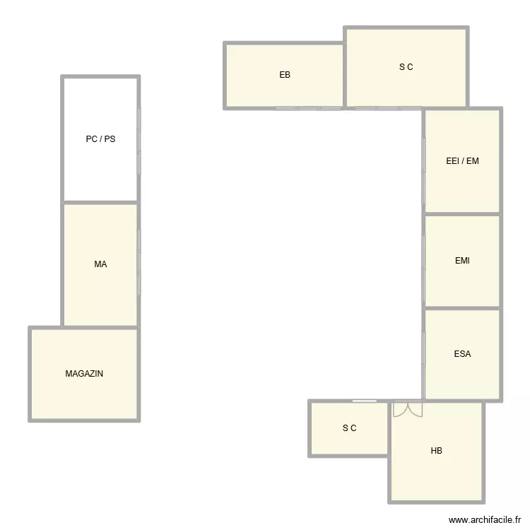 v2 ita. Plan de 10 et 104 m² v2 ita. Plan de 10 et 104 m²
