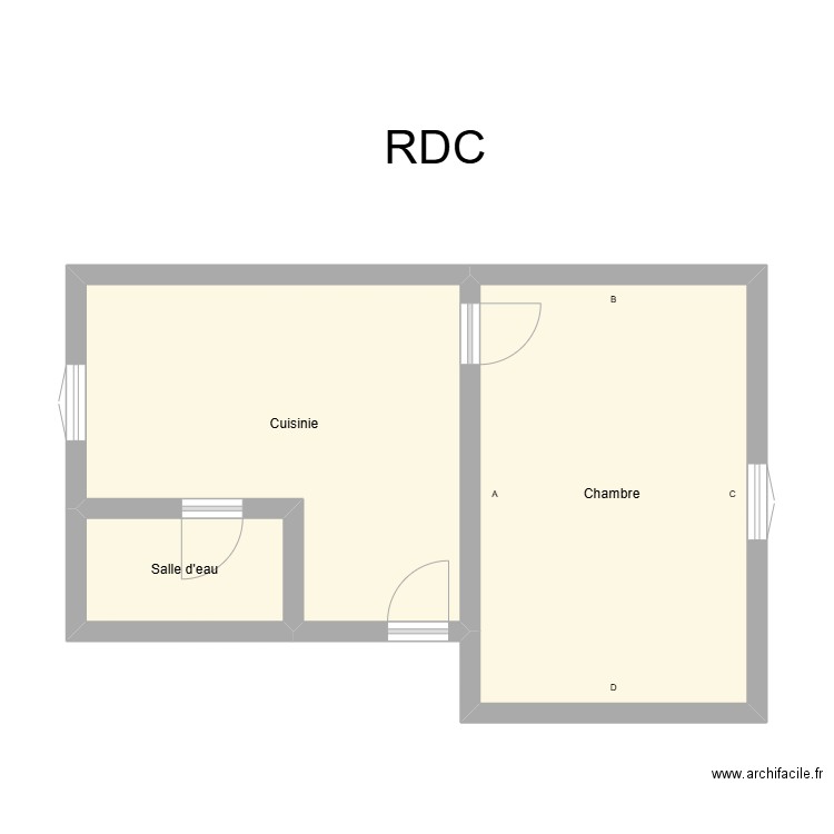 350602214. Plan de 3 pièces et 40 m2