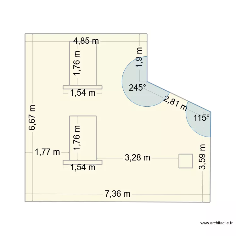 Facade arriere OK. Plan de 6 et 47 m² Facade arriere OK. Plan de 6 et 47 m²